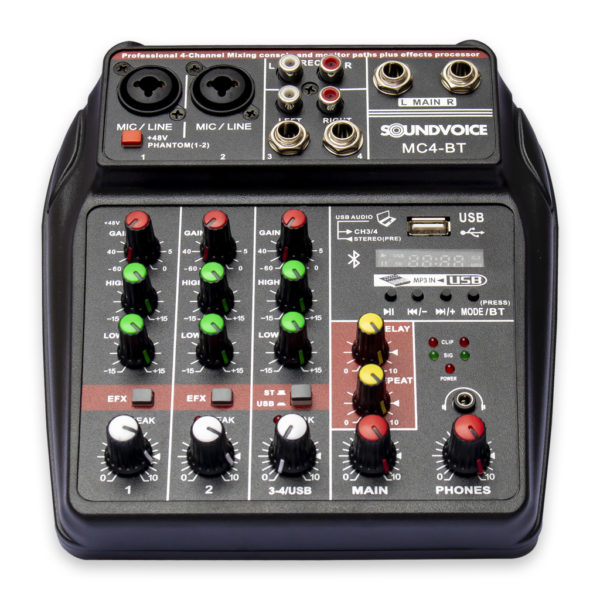 MESA DE SOM COMPACTA SOUNDVOICE MC4-BT