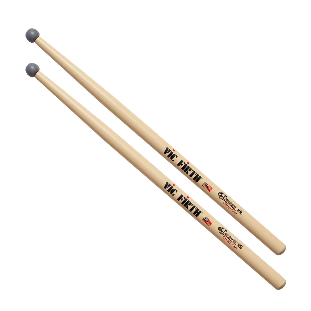 Baqueta Corpsmaster Ms6 Chop-out Ponta De Borracha P/caixa Marcial Ms6co Vic Firth