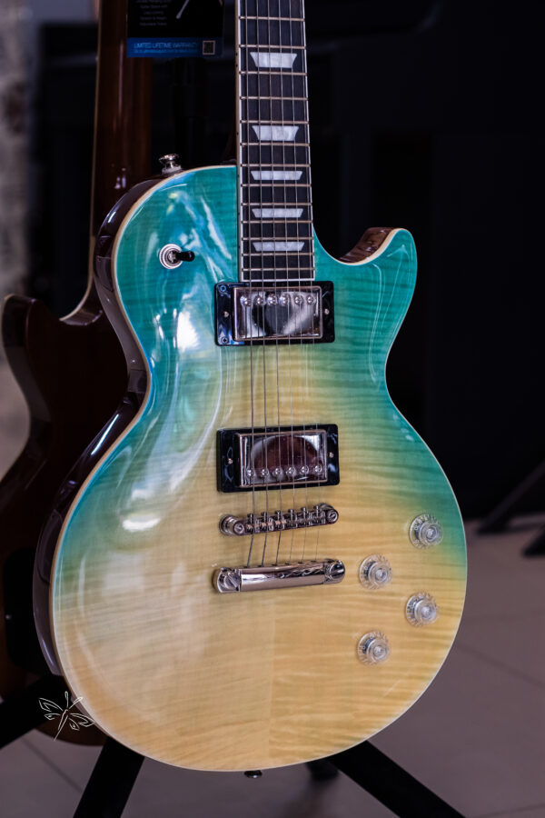 GUITARRA ELET EPIPHONE LES PAUL MODERN FIGURED - CARIBBEAN BLUE FADE - Image 3