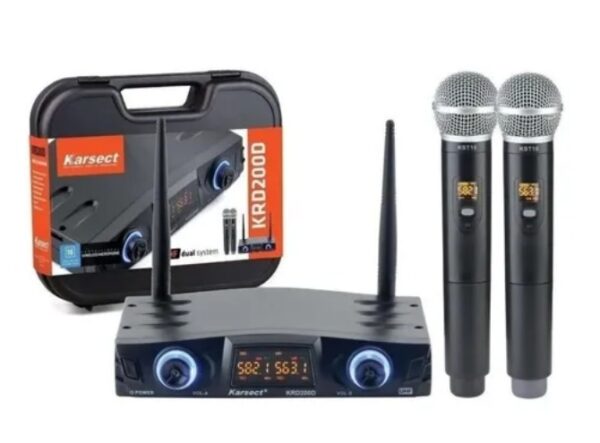 MICROFONE S/FIO KARSECT KRD200DM DUPLO MAO