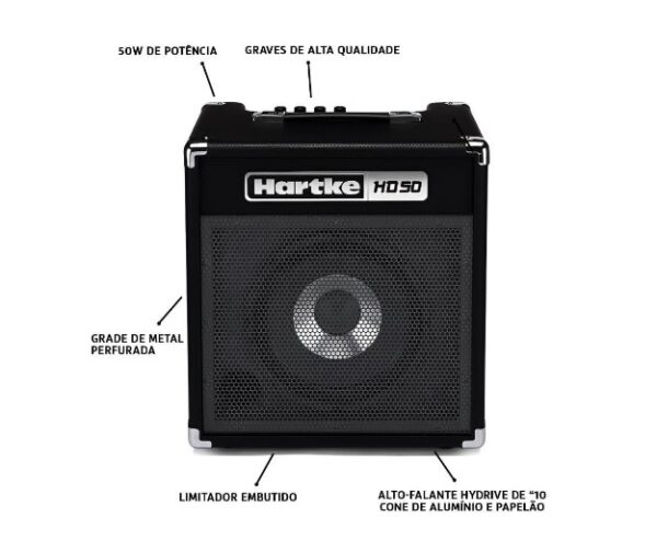 AMPLIFICADOR P BAIXO HARTKE HD50 - PRETO - Image 3