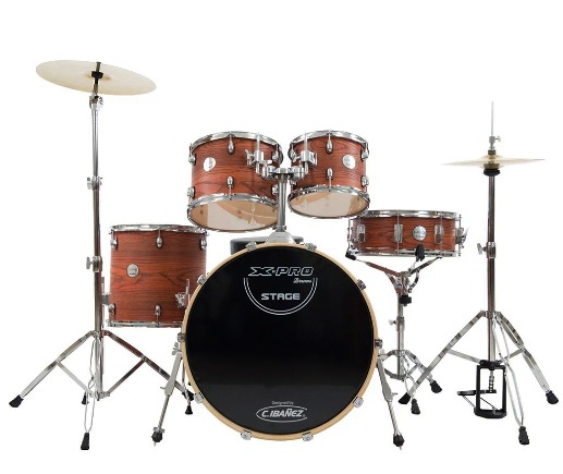 BATERIA C/ PRATOS DARK NAT.WOOD X PRO