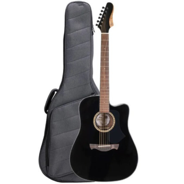 VIOLÃO FOLK EQ AÇO SPRUCE SOLIDO SWELL DELUXE BK TAGIMA C/BAG - Image 3