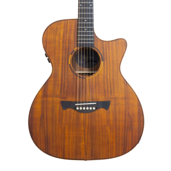 VIOLÃO MEDIUM JUMBO TAGIMA ELEGANCE CUTAWAY KOA SOLARIS NTOP - Image 3