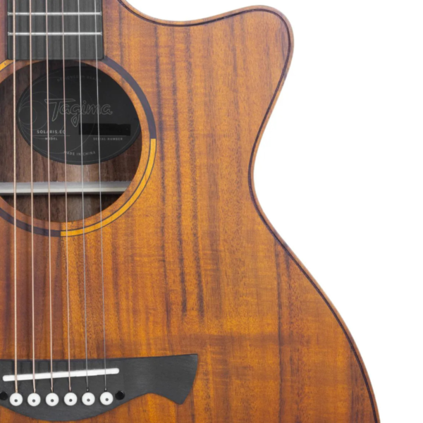 VIOLÃO MEDIUM JUMBO TAGIMA ELEGANCE CUTAWAY KOA SOLARIS NTOP - Image 6