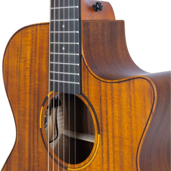 VIOLÃO MEDIUM JUMBO TAGIMA ELEGANCE CUTAWAY KOA SOLARIS NTOP - Image 7