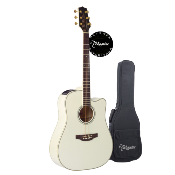 VIOLÃO TAKAMINE GD37CE PEARL WHITE PRÉ TP3G COM BAG
