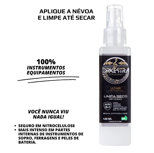 ORKESTRA TOTAL CLEANER LUTHIER - 120ML - LIMPA SECO