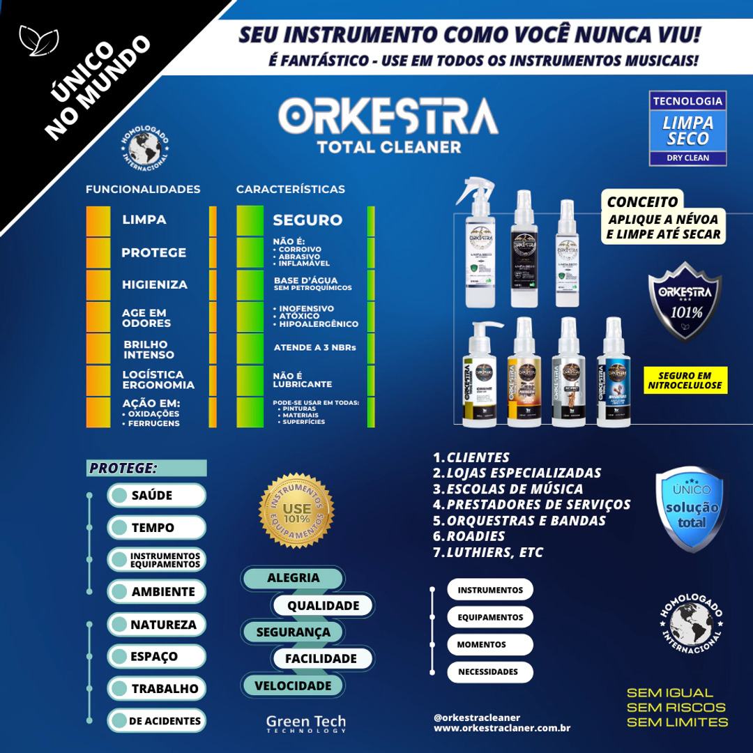 ORKESTRA MICROFONES - TUDO EM UM - Limpador de instrumentos musicais a Seco 120 ml - Image 3