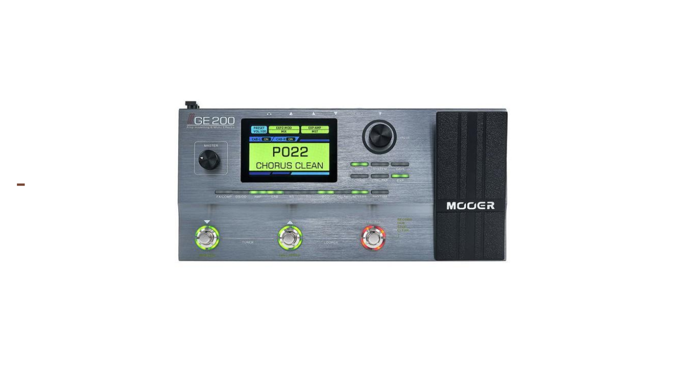 PEDALEIRA MOOER P/ GUITARRA GE200 (OUTLET / CAIXA COM AVARIAS).